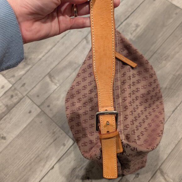 Dooney & Bourke Red Signature Canvas Hobo Shoulder Bag - Picture 8 of 12